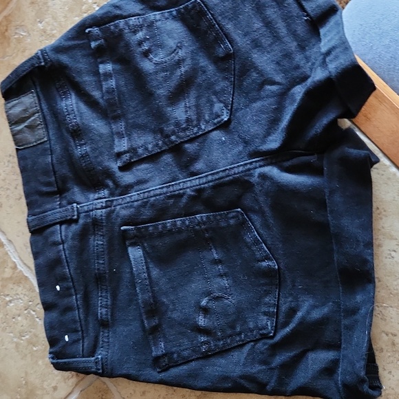 American Eagle black high waisted shorts womans size 0 - Picture 2 of 7